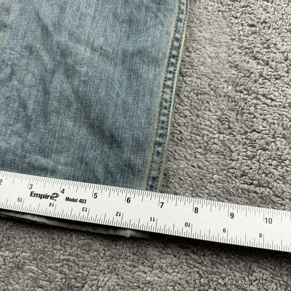 Levis Straight Leg Jeans Mens‎ 34x31 Blue Light Wash Denim Low Rise